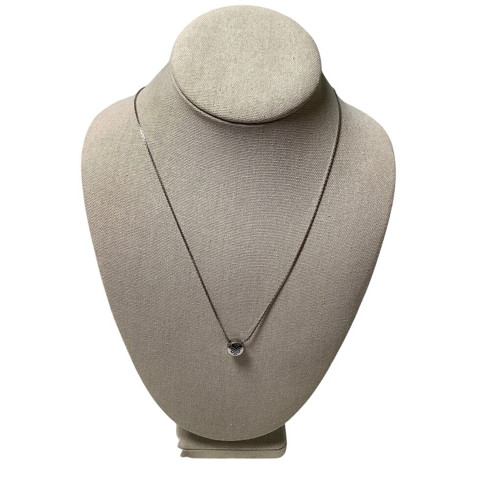 Alex and Ani Silver Tone Chain Endless Knot Pendant Necklace Minimalist F16-32